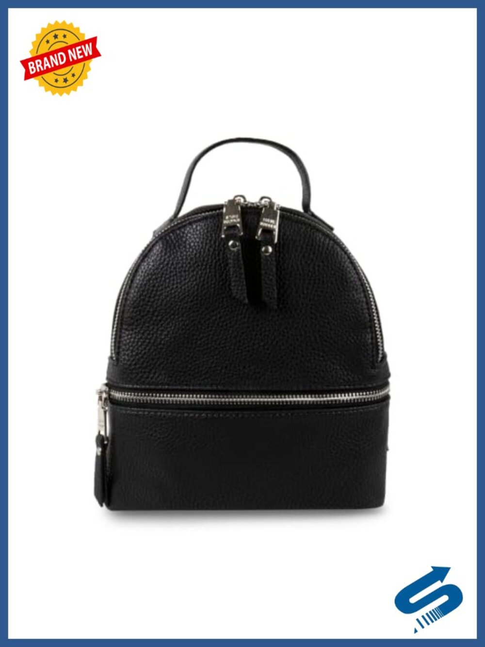 Faux Leather Fashion Backpack Adjustable Straps Lined Interior